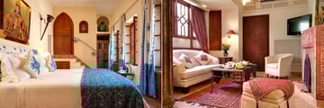 Chourouk and Nasr (left), plus Sinbad Suite at Hotel La Maison Arabe