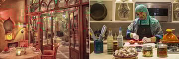 Le Restaurant and a cooking class at the medina at Hotel La Maison Arabe