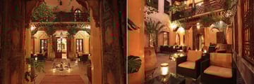 The patio at Hotel La Maison Arabe