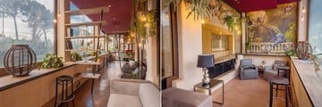 Seating area with garden views