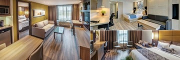 Hotel Universel Riviere-du-Loup, (clockwise from left): Senior Excellence Suite, Regular Room Club Privilege Section and Salon Affaires Excellence Room