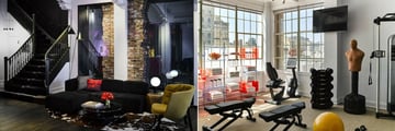 Hotel Zeppelin, Lobby and Fitness Room