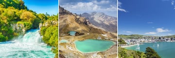 Huka Falls, Tongariro National Park & Wellington