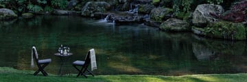 Dining in Huka Lodge's Water Garden