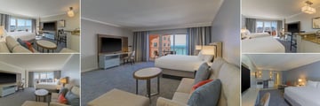 Hyatt Regency Clearwater Beach, (clockwise from top left): One King Bed Deluxe Room, One King Bed Room, Two Queen Bed Deluxe Room, One King Bed Room Kitchen View and One King Bed Room View