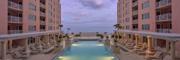 Hyatt Regency Clearwater Beach, Pool and Resort at Dusk