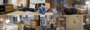 Hyatt Regency Mission Bay, Corner Suite, Marina Family Suite Queen, Tower Family Suite and Marina View Corner Suite