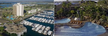 Hyatt Regency Mission Bay, Aerial Resort & Marina View and Pools & Waterslides