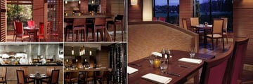 Hyatt Regency Monterey Hotel & Spa On Del Monte Golf Course, (clockwise from top left): Private Dining, Wine Room, Restaurant, Bar and Demo Kitchen