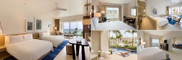 Hyatt Zilara Rose Hall, (clockwise from left): Ocean View Junior, Standard Room, Swim-Up Junior Suite, One Bedroom Butler Service Suite, Swim-Up Terrace Pool