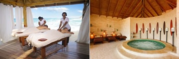 Hyatt Zilara Rose Hall, Zen Spa Massage on Beach and Zen Spa Hydrotherapy Suite