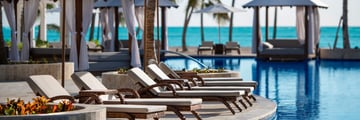 Pool loungers at Hyatt Ziva Cap Cana