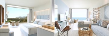 Double Room Inland View and Junior Suite Sea View at Ikos Dassia