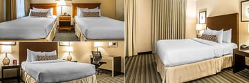 Inn of Chicago, (clockwise from top left): Contemporary Two Doubles, Traditional Queen and Contemporary Queen Bedrooms