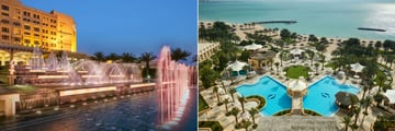 Intercontinental Doha, Hotel at Night and Views from Rooftop