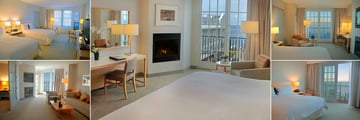 InterContinental The Clement Monterey, (clockwise from top left): Double Guest Room, King Guest Room, Oceanfront Room, Luxury Suite and Junior Suite