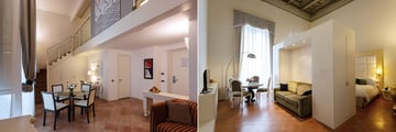 Hotel suite with two floors