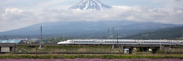 Enjoy spectacular views aboard the Bullet Train