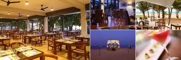 Jetwing Beach, Negombo, (clockwise from left): Sands Restaurant, Black Coral Restaurant, The Deck, Terrace Bar and Signature Dining