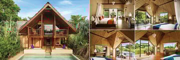 Jetwing Vil Uyana, Sigiriya, (clockwise from left): Forest Dwelling, Garden Dwelling, Marsh Dwelling Without Pool, Paddy Dwelling and Water Dwelling