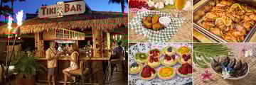 Outrigger Kaanapali Beach Resort, (clockwise from left): Tiki Bar Dining and Dining Options