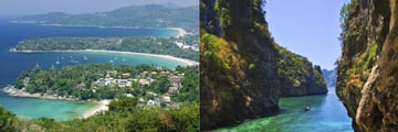 Karon Beach Aerial & Thai Boats, Phuket