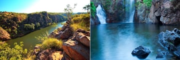 Katherine Gorge (left), and Litchfield National Park (right)