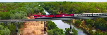 The Ghan crossing the Katherine River