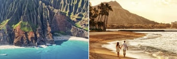 Kauai coastline in Hawaii