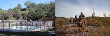Kay El Bar Guest Ranch pool and horseback riding