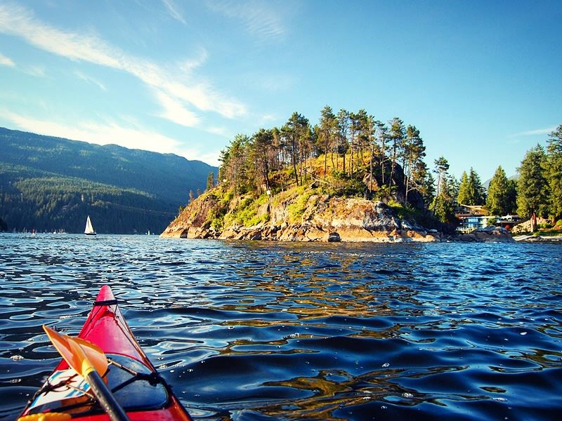 Kayaking in Deep Cove, North Vancouver