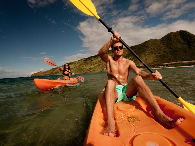Kayaking off Cockleshell Bay, St Kitts