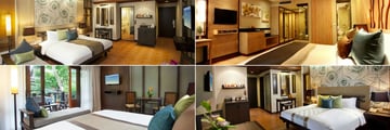 Khao Lak Merlin Resort, (clockwise from top left): Deluxe Natural, Deluxe Modern, Superior Room and Deluxe Pool Access