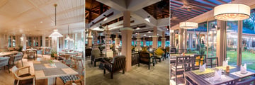 Khaolak Merlin Resort - The Garden Restaurant,  Lobby Lounge and Veranda Beachside Restaurant