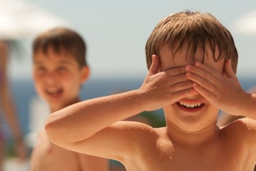 Kids having fun on holiday