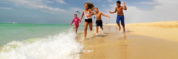 Kids playing on the beach