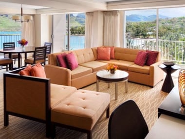 King Suite Living Area, Kauai Marriott