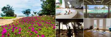 Ocean Spa Lodge Grounds, Pool, Pool Area, Yoga Room and Yoga by the Sea at Kinondo Kwetu