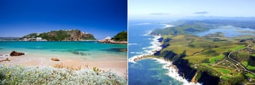 Knysna beach & aerial view