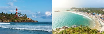 Kovalam Beach & Lighthouse, Trivandrum, South India