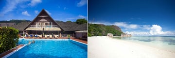 La Digue Island Lodge, Main Pool and Beach