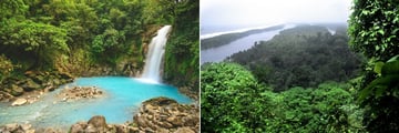 La Fortuna waterfall & Tortuguero landscapes