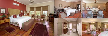 La Plume Boutique Hotel and Spa, (clockwise from left): Honeymoon Suite, Luxury Room, Superior Suite, Superior Suite and Luxury Bathroom