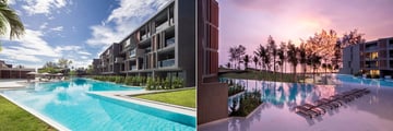 La Vela Khao Lak, Pool during the Day and at Night
