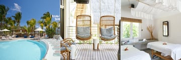 The pool, the reception and the spa at Lagoon Attitude