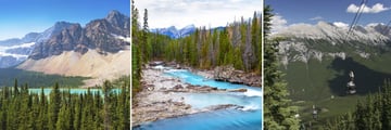 Lake Louise, Kicking Horse River & Banff Gondola
