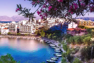 Lake of Agos Nikolaos. Crete, Greece