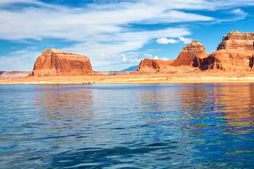 Panoramic view of Lake Powell