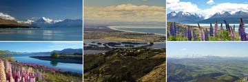Lake Pukaki, Lake Tekapo, Christchurch Landscapes, Mount Cook NP & Canterbury Plains