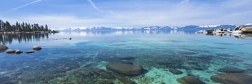 Crystal clear waters at Lake Tahoe, California